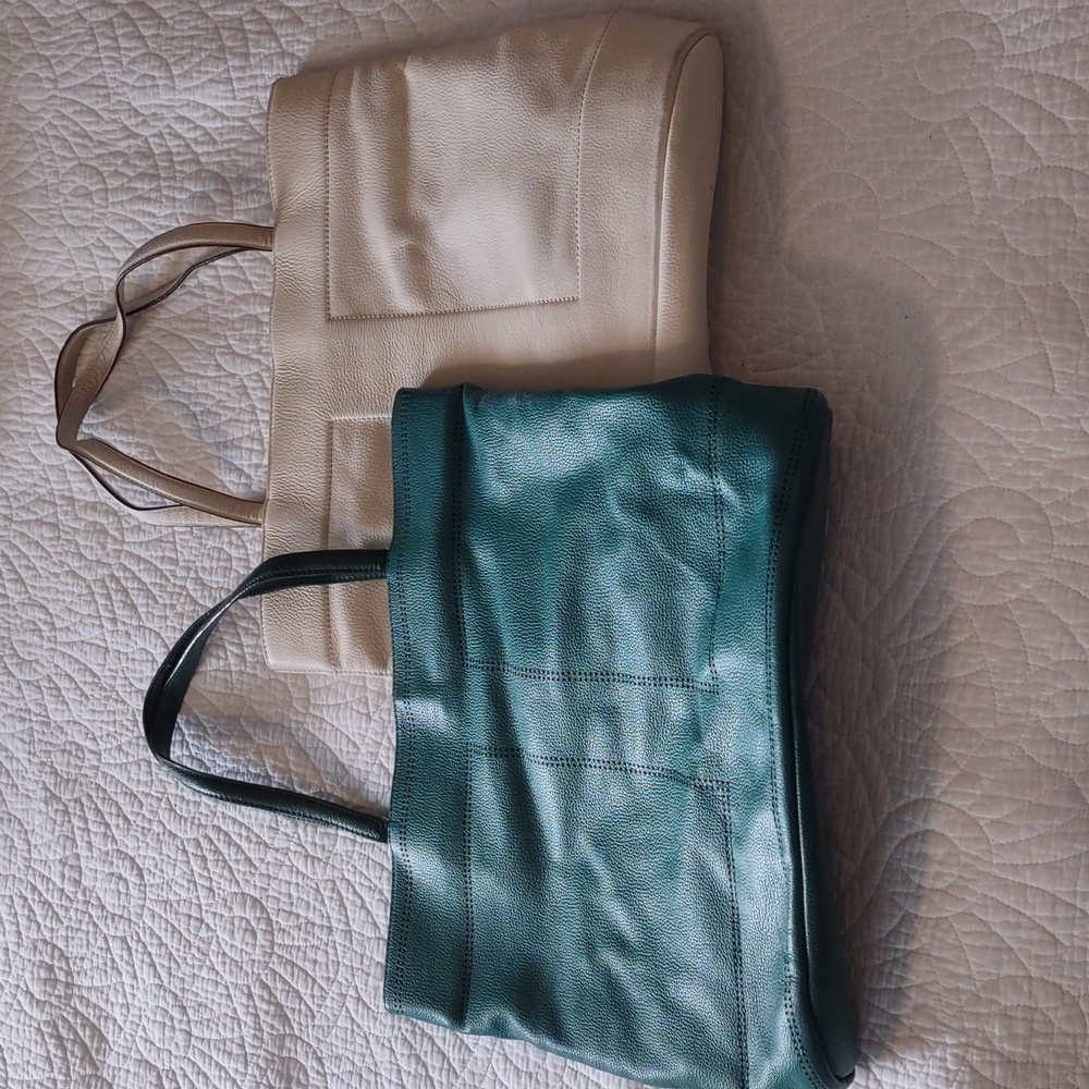 Two leather totes